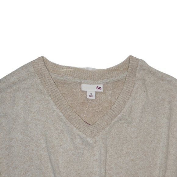 SO Women's Cozy Canvas Junior Knit Top V -neck Sweater SIZE S | NEW - Picture 7 of 8
